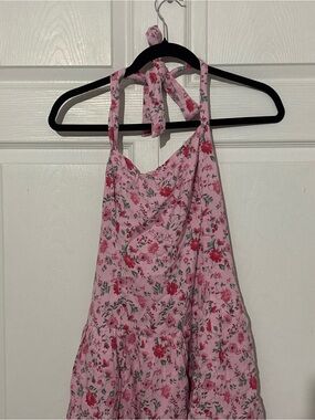 Hollister Pink Floral Halter Sundress